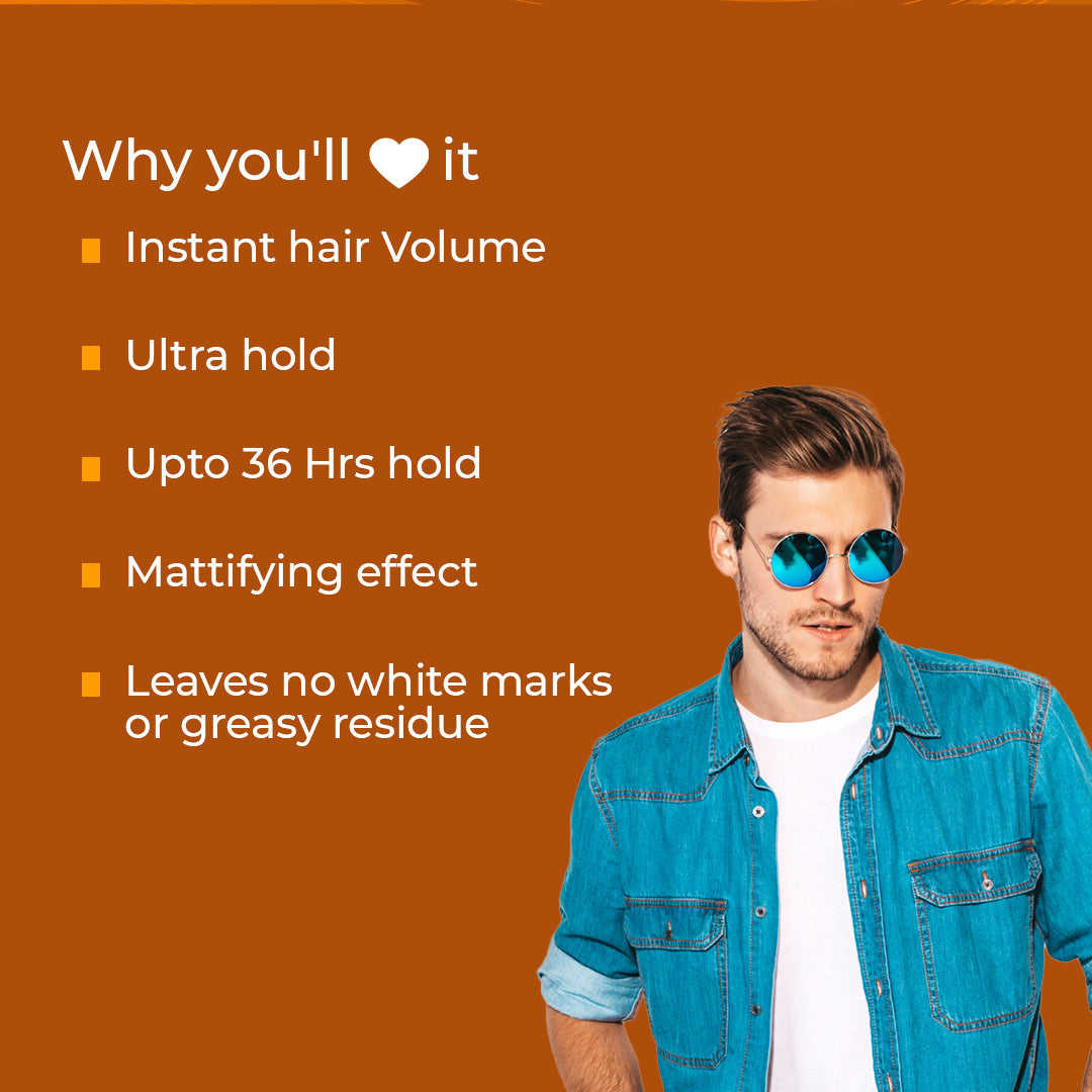 Nishman Mattifying Volume Powder Hair Wax P5+:Matte Finish|36 HR Ultra Hold|Vegan&Cruelty Free|20G